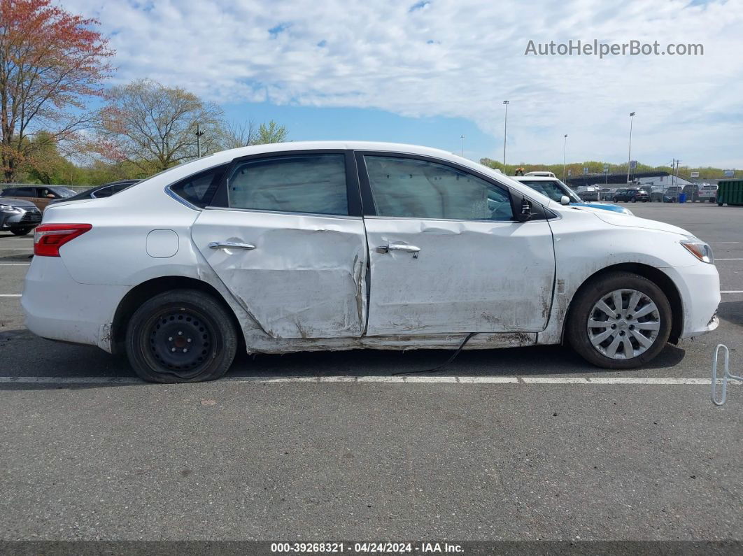 2019 Nissan Sentra S White vin: 3N1AB7AP4KY424408