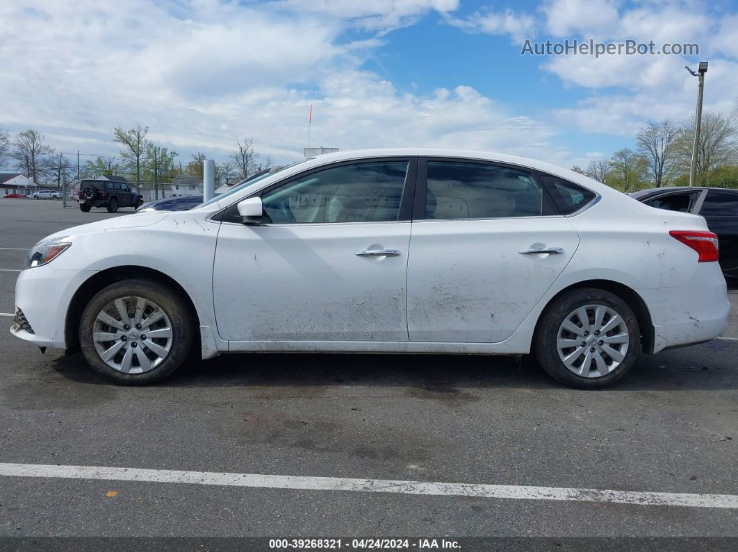 2019 Nissan Sentra S White vin: 3N1AB7AP4KY424408