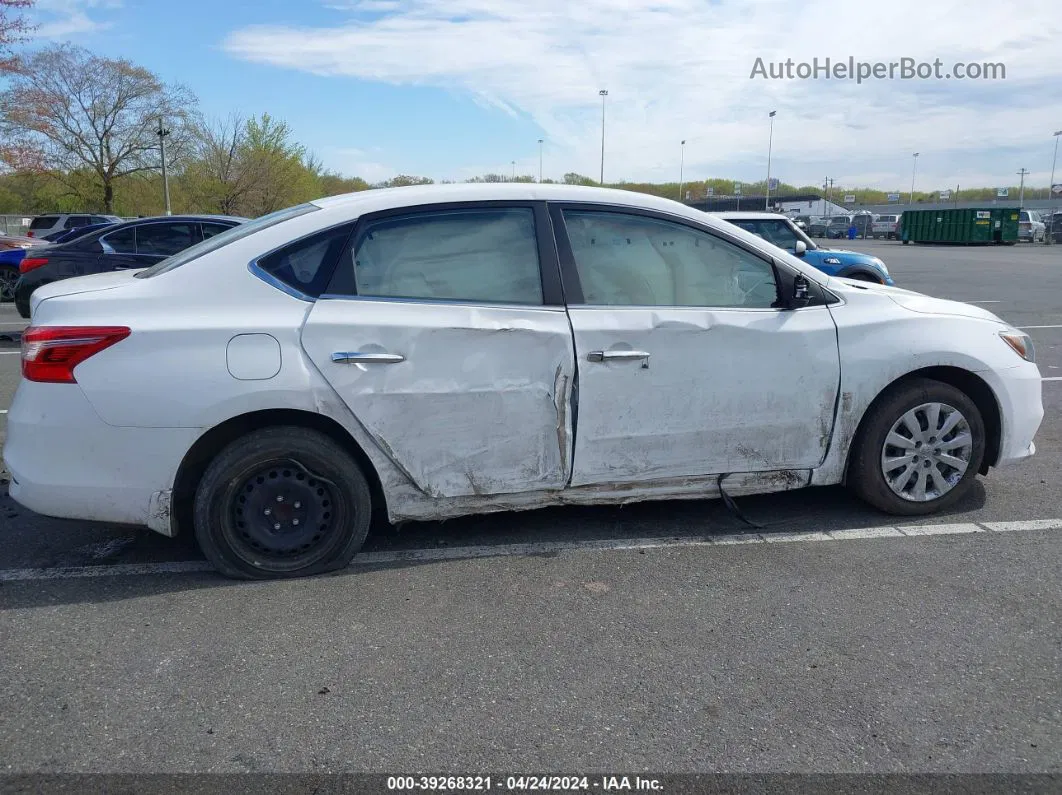 2019 Nissan Sentra S White vin: 3N1AB7AP4KY424408