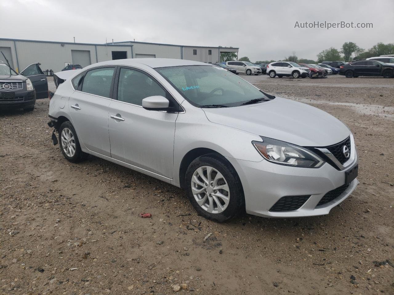 2019 Nissan Sentra S Серебряный vin: 3N1AB7AP4KY428958