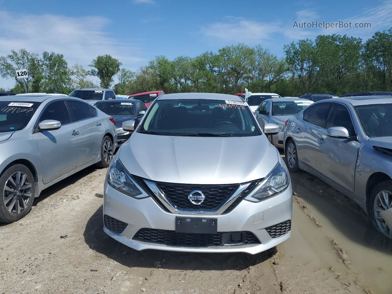 2019 Nissan Sentra S Silver vin: 3N1AB7AP4KY428958