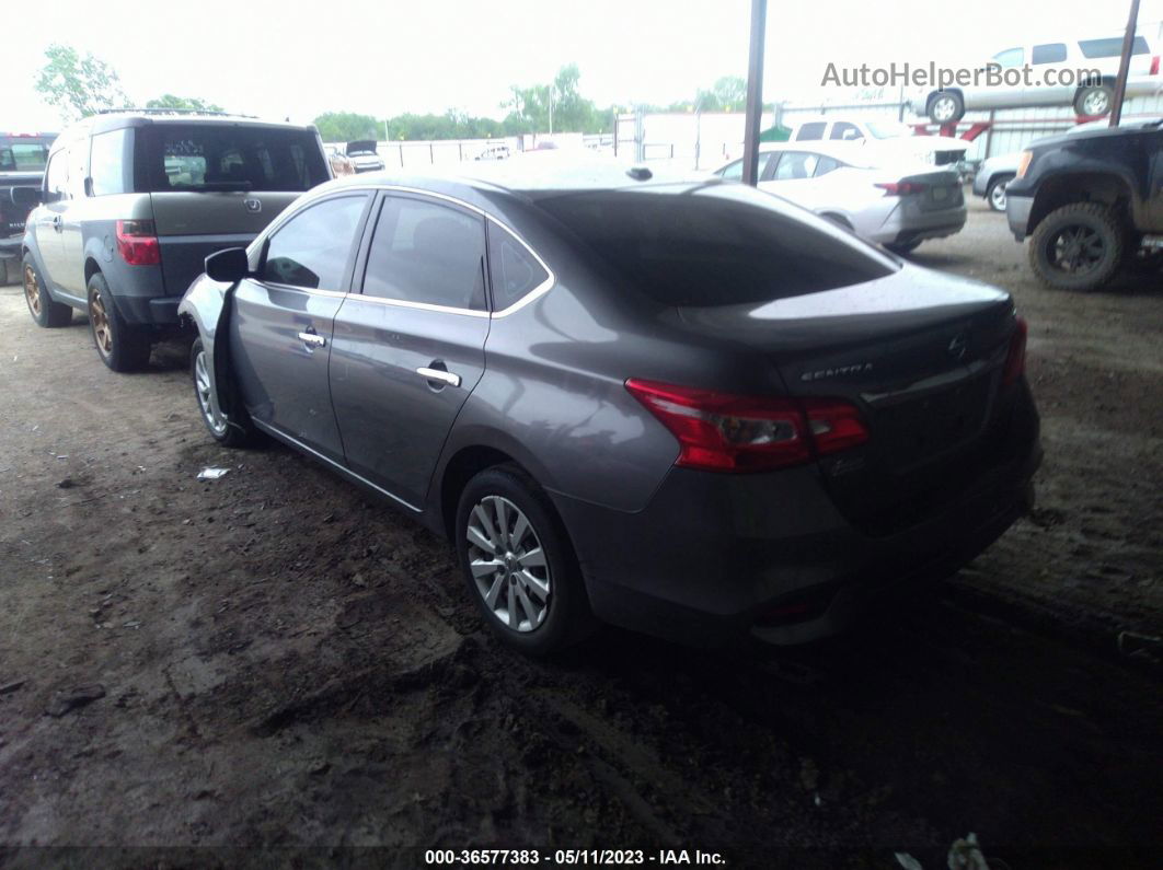 2019 Nissan Sentra Sv Серый vin: 3N1AB7AP4KY432721