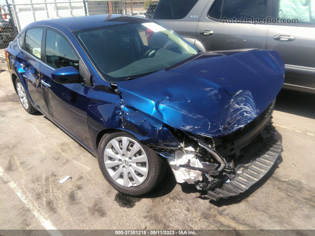 2019 Nissan Sentra S Blue vin: 3N1AB7AP4KY432895