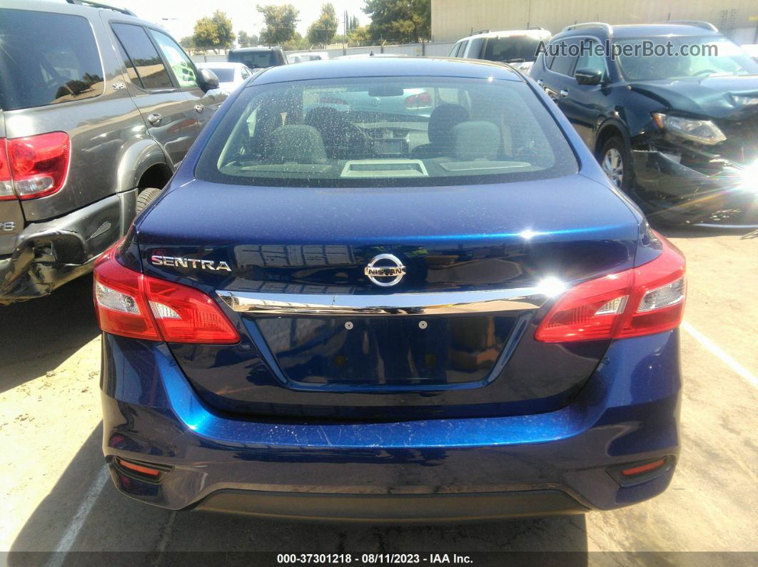 2019 Nissan Sentra S Синий vin: 3N1AB7AP4KY432895