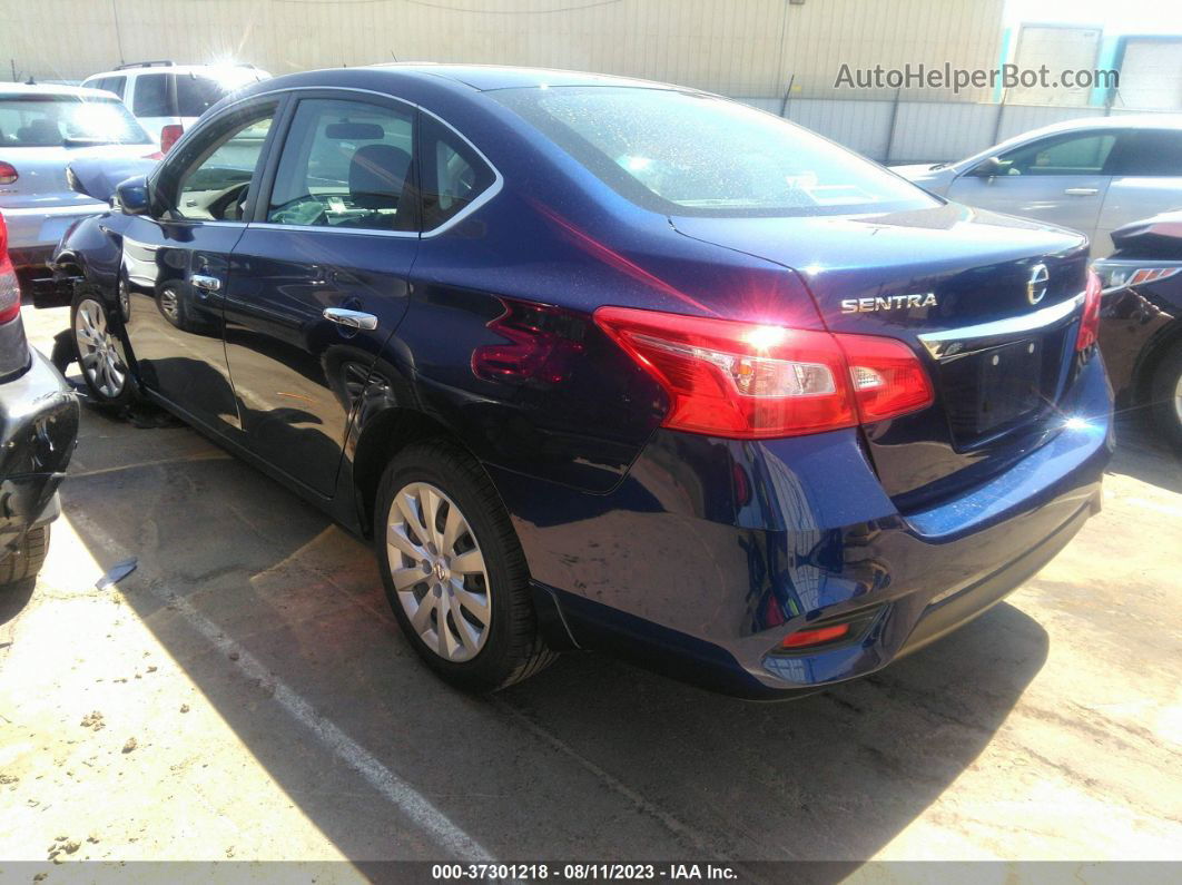 2019 Nissan Sentra S Синий vin: 3N1AB7AP4KY432895