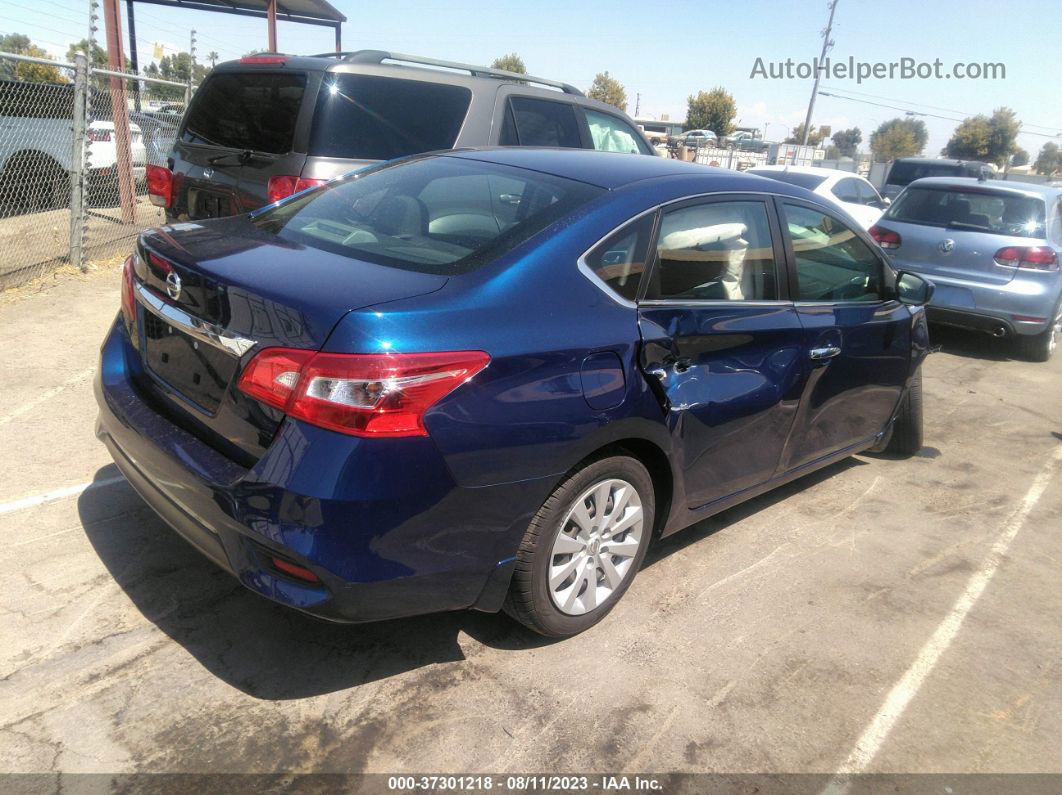 2019 Nissan Sentra S Синий vin: 3N1AB7AP4KY432895