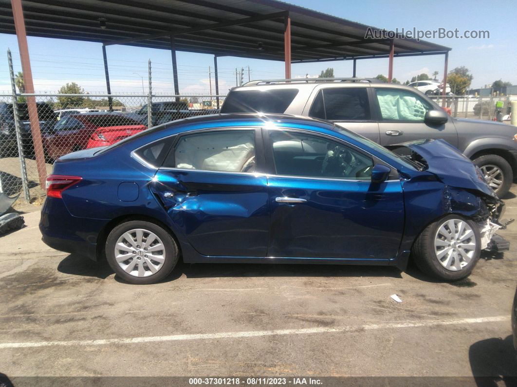 2019 Nissan Sentra S Синий vin: 3N1AB7AP4KY432895