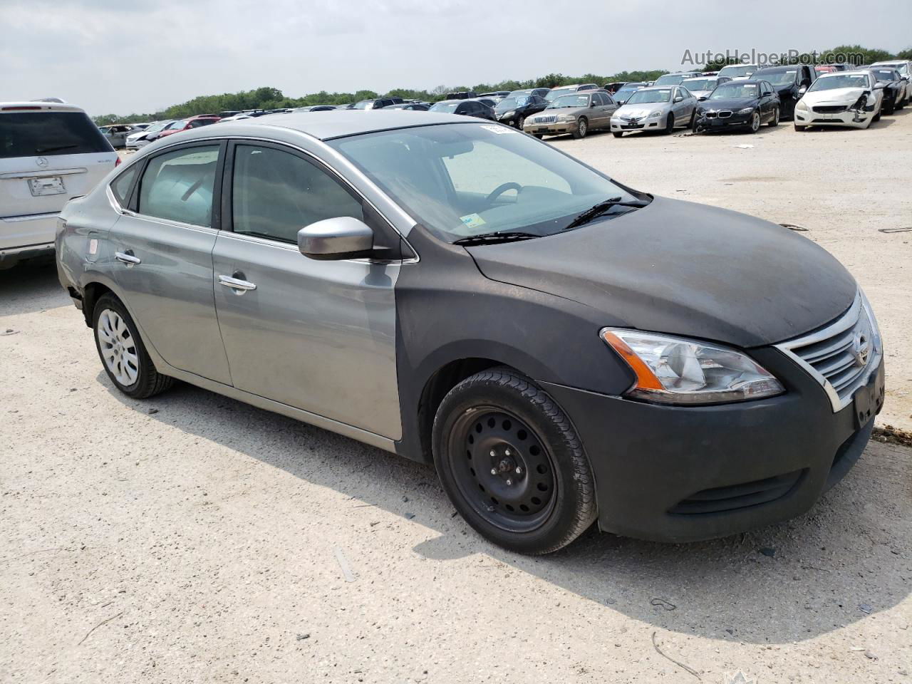 2014 Nissan Sentra S Gray vin: 3N1AB7AP5EL619127