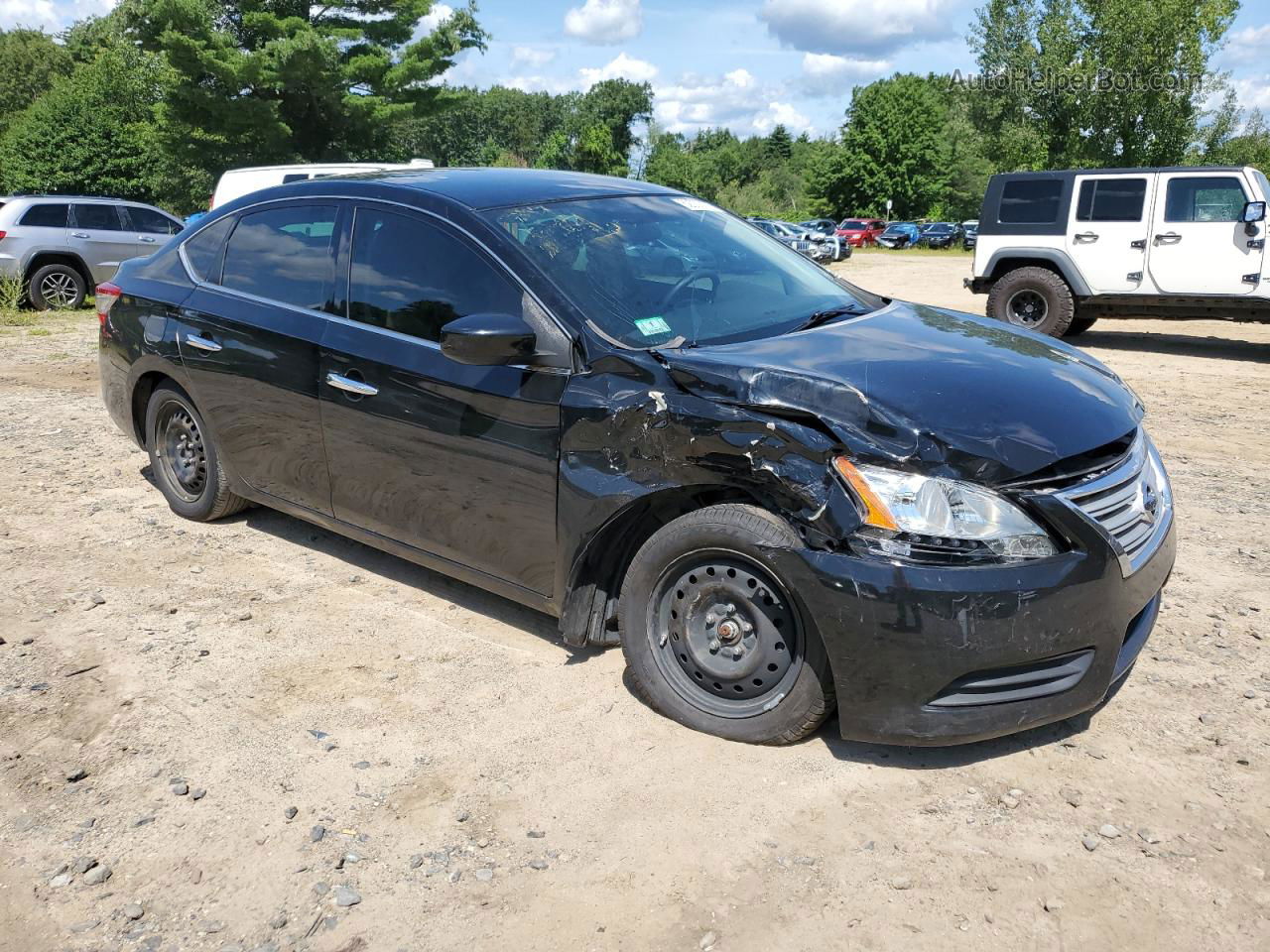 2014 Nissan Sentra S Черный vin: 3N1AB7AP5EL693518