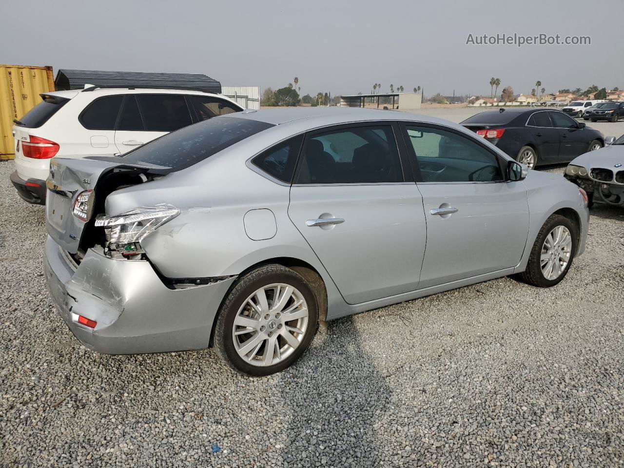 2014 Nissan Sentra S Silver vin: 3N1AB7AP5EY207986