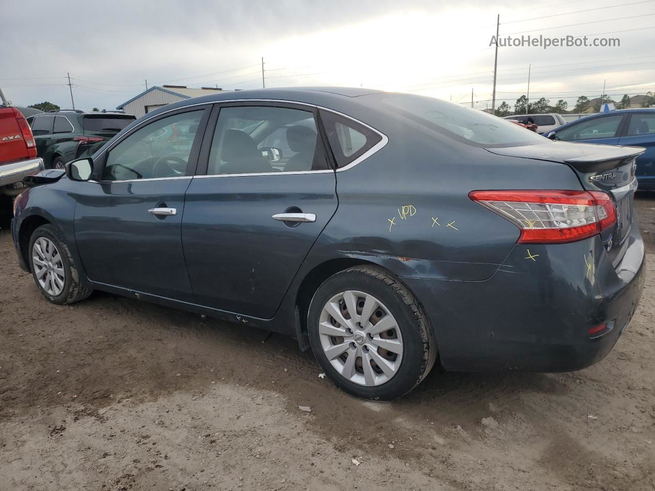 2014 Nissan Sentra S Blue vin: 3N1AB7AP5EY219927