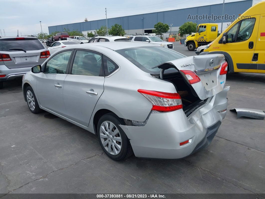 2014 Nissan Sentra S/fe+ S/sv/fe+ Sv/sr/sl Silver vin: 3N1AB7AP5EY237439