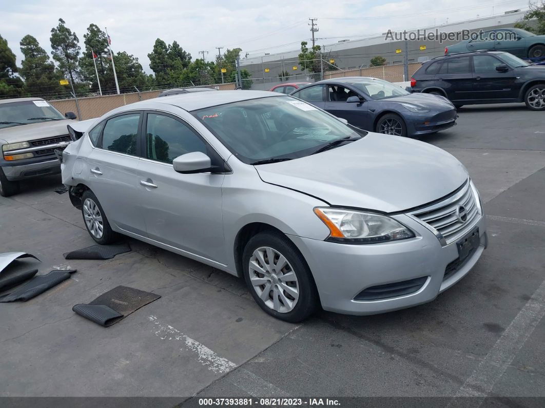 2014 Nissan Sentra S/fe+ S/sv/fe+ Sv/sr/sl Silver vin: 3N1AB7AP5EY237439