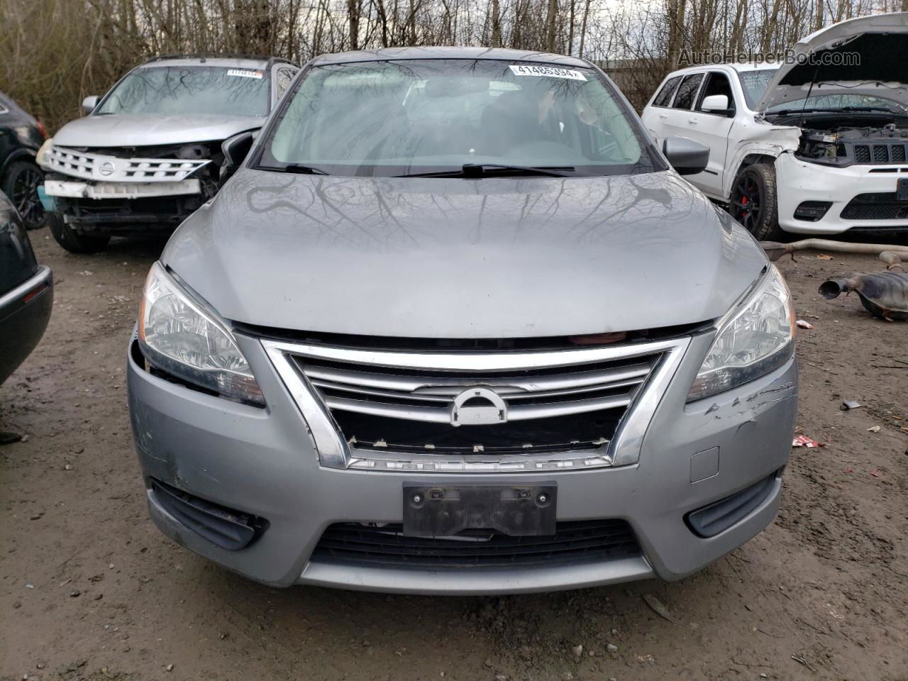 2014 Nissan Sentra S Silver vin: 3N1AB7AP5EY269355