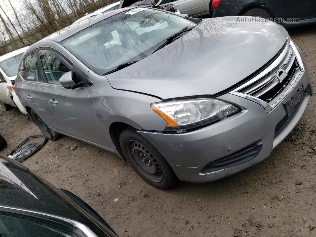 2014 Nissan Sentra S Silver vin: 3N1AB7AP5EY269355