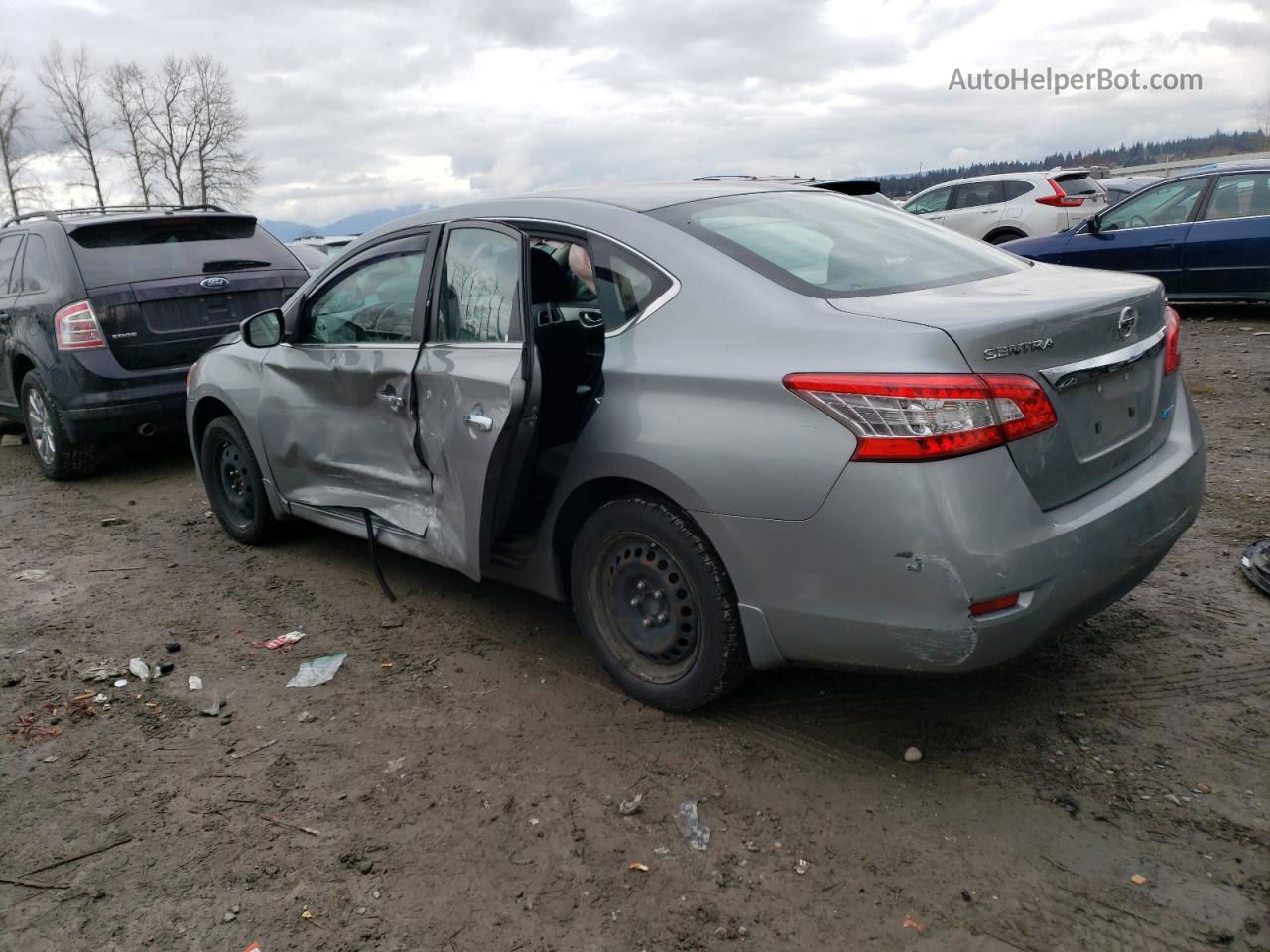 2014 Nissan Sentra S Silver vin: 3N1AB7AP5EY269355