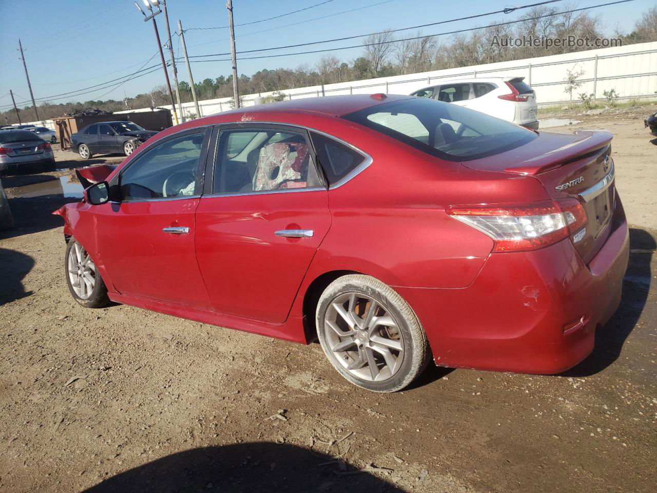 2014 Nissan Sentra S Красный vin: 3N1AB7AP5EY282820