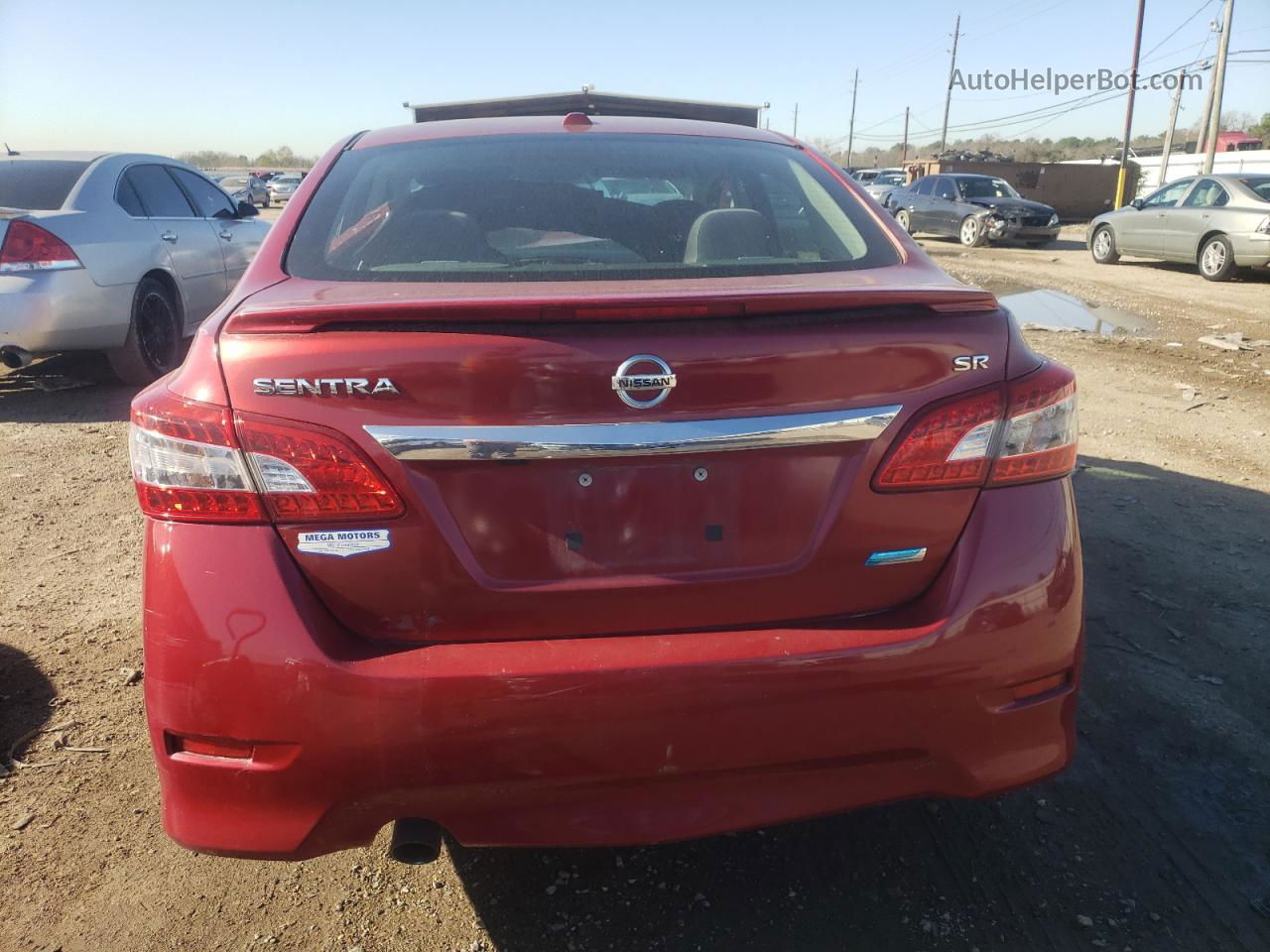 2014 Nissan Sentra S Красный vin: 3N1AB7AP5EY282820