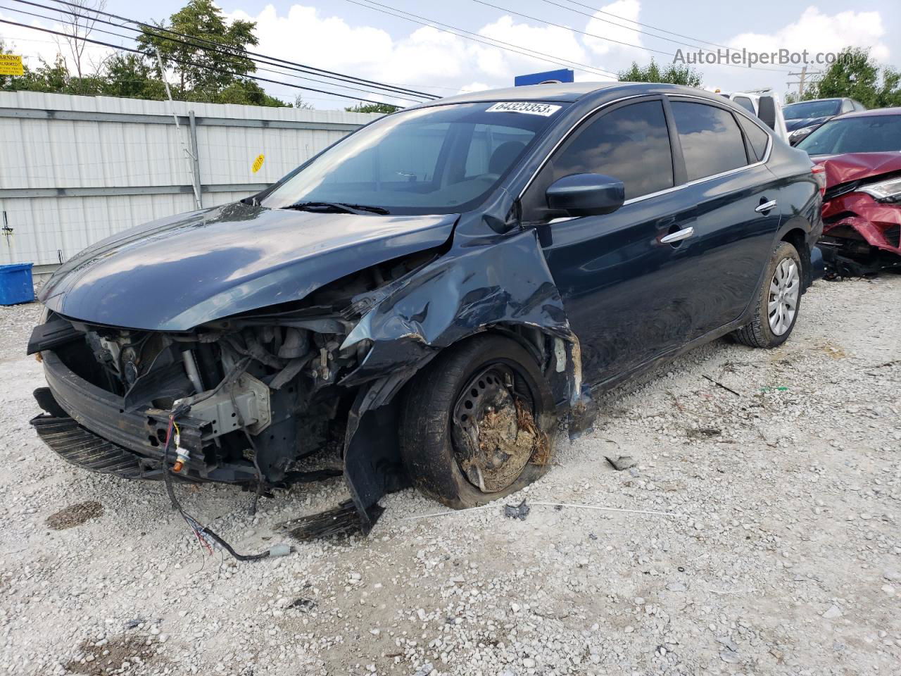 2014 Nissan Sentra S Синий vin: 3N1AB7AP5EY290609