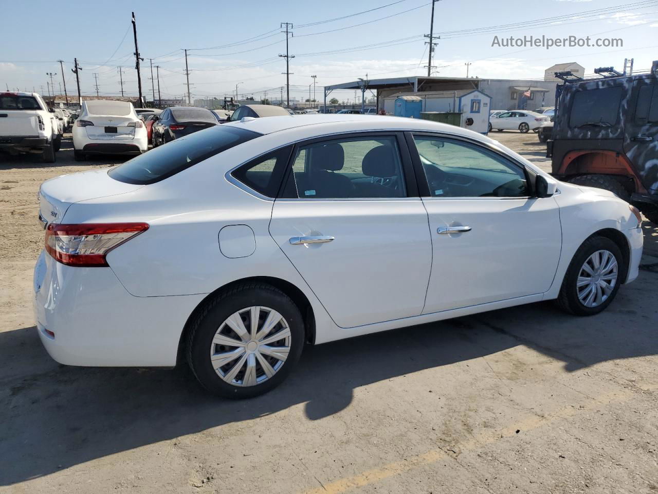 2015 Nissan Sentra S Белый vin: 3N1AB7AP5FL632512