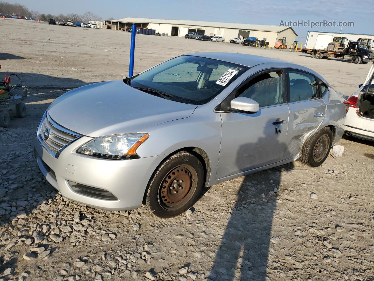 2015 Nissan Sentra S Silver vin: 3N1AB7AP5FL651979