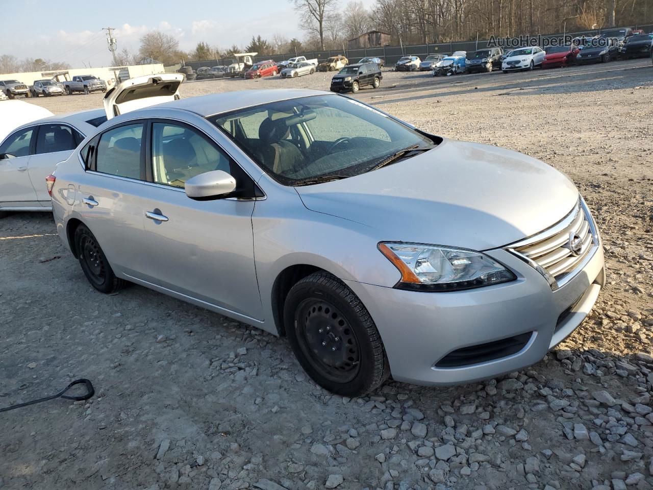 2015 Nissan Sentra S Silver vin: 3N1AB7AP5FL651979