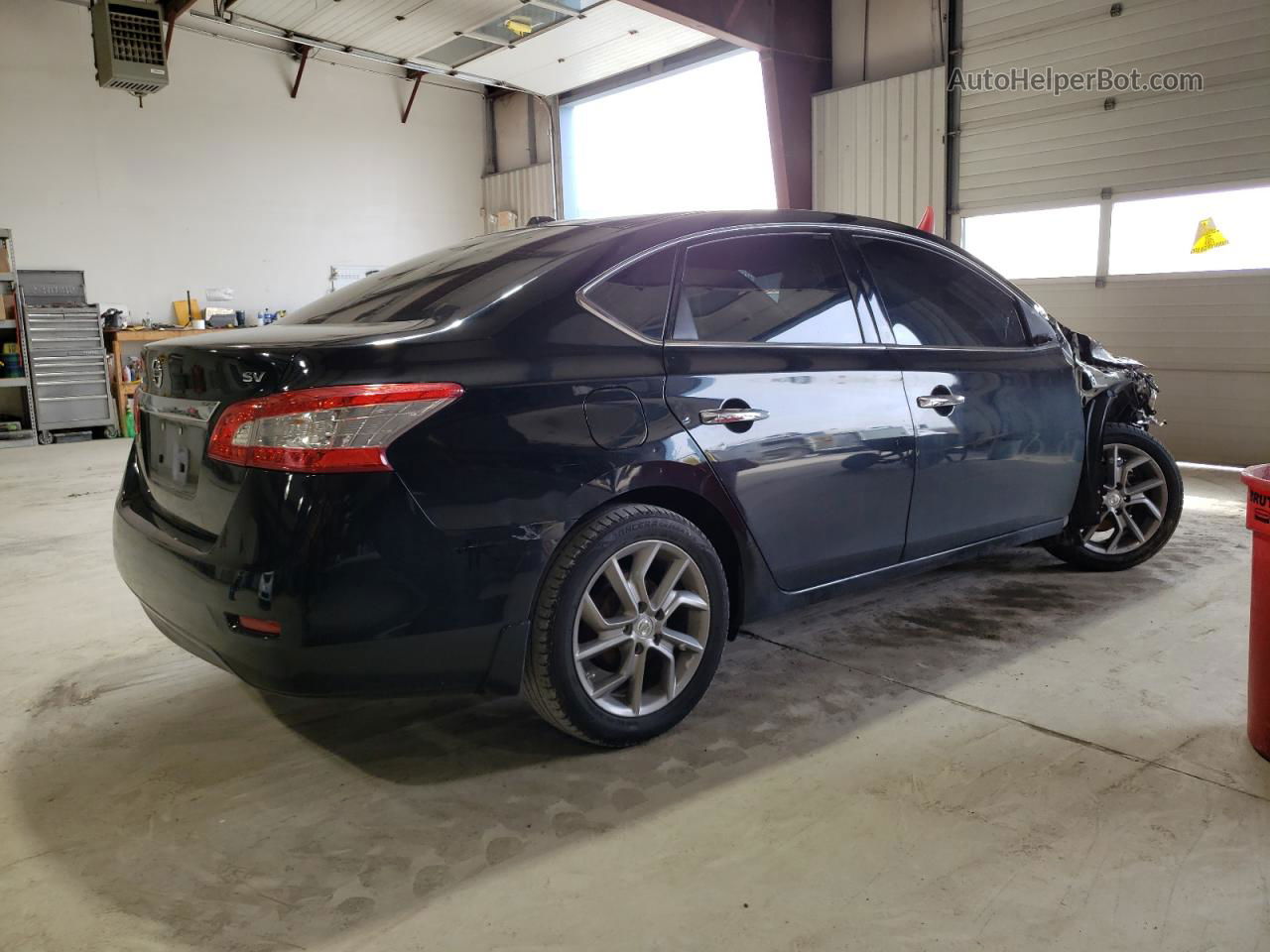 2015 Nissan Sentra S Черный vin: 3N1AB7AP5FL658432