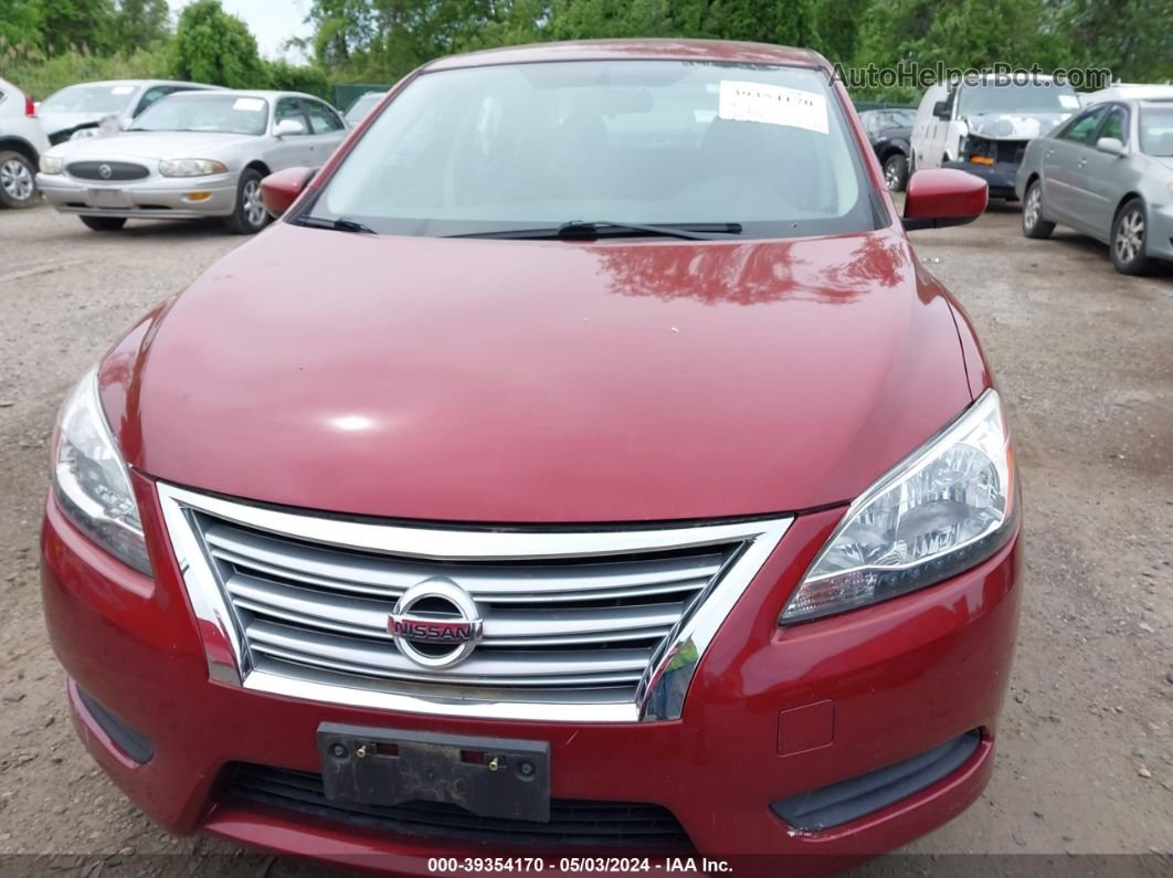 2015 Nissan Sentra Sv Бордовый vin: 3N1AB7AP5FL673142