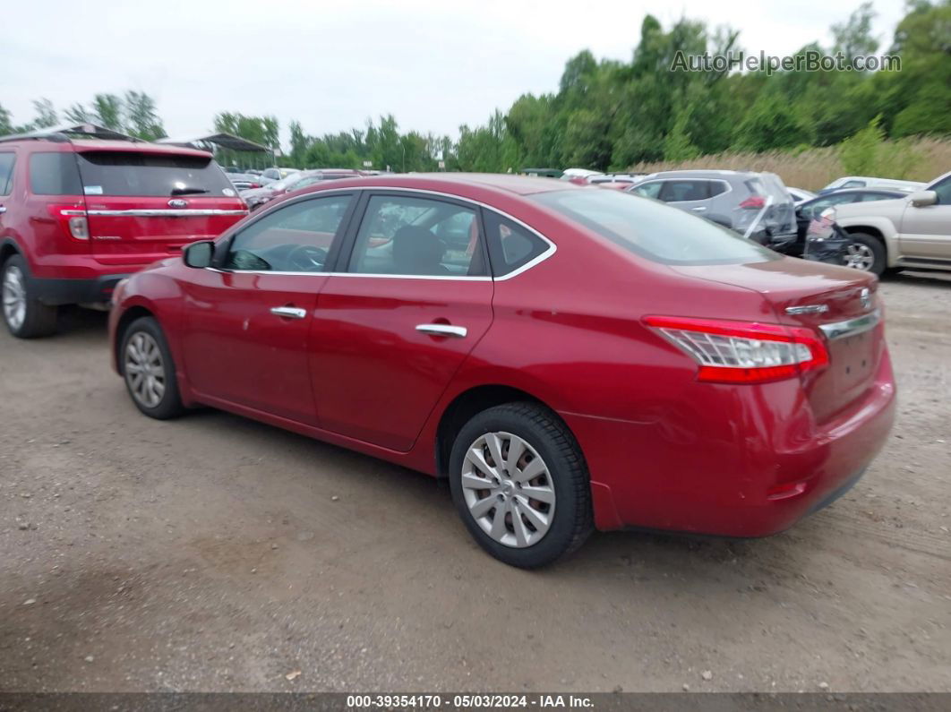 2015 Nissan Sentra Sv Burgundy vin: 3N1AB7AP5FL673142