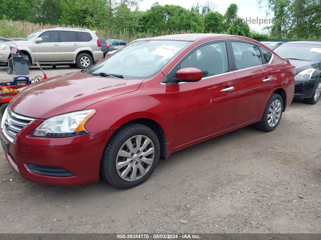 2015 Nissan Sentra Sv Бордовый vin: 3N1AB7AP5FL673142