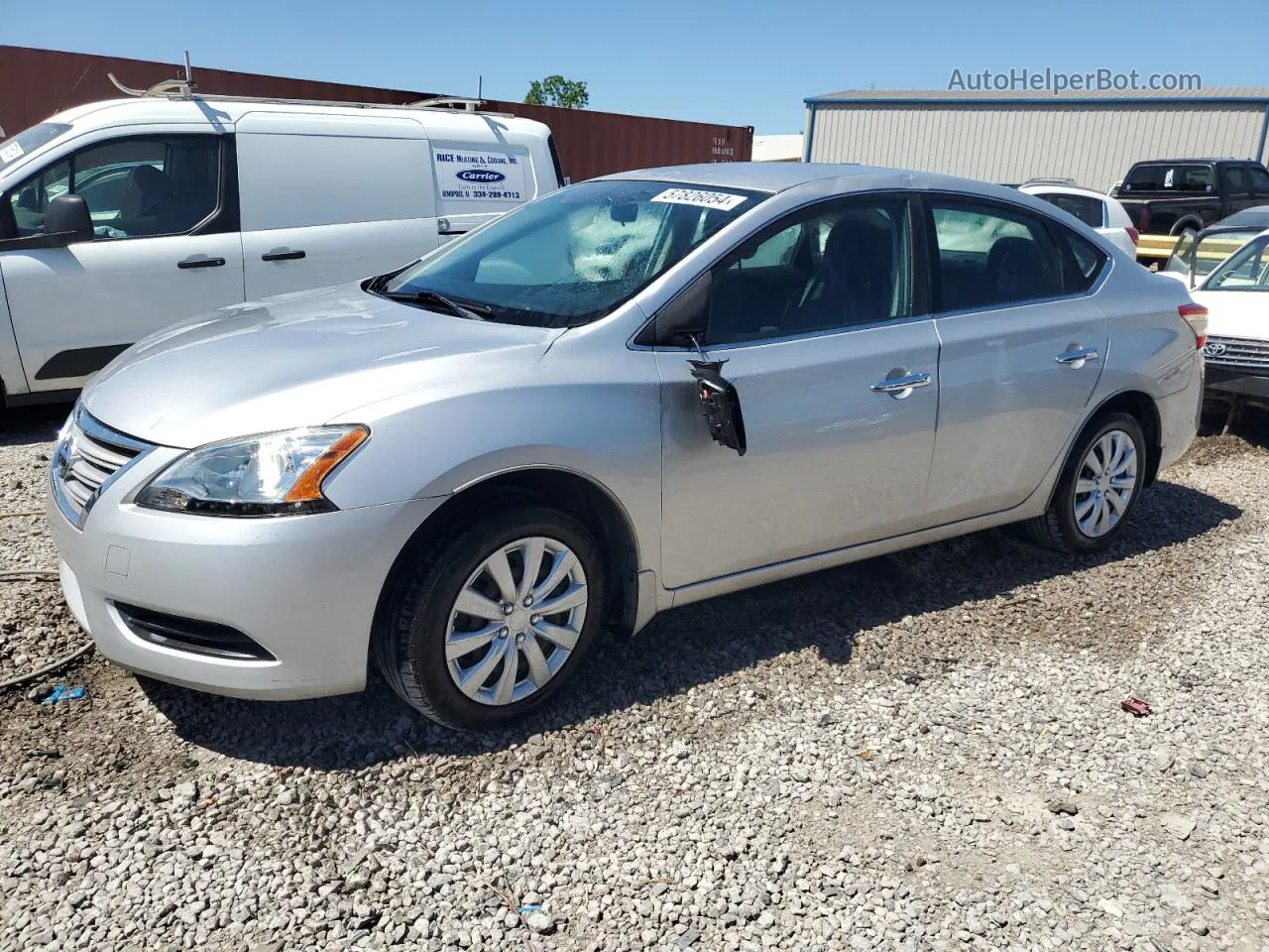 2015 Nissan Sentra S Silver vin: 3N1AB7AP5FL673531