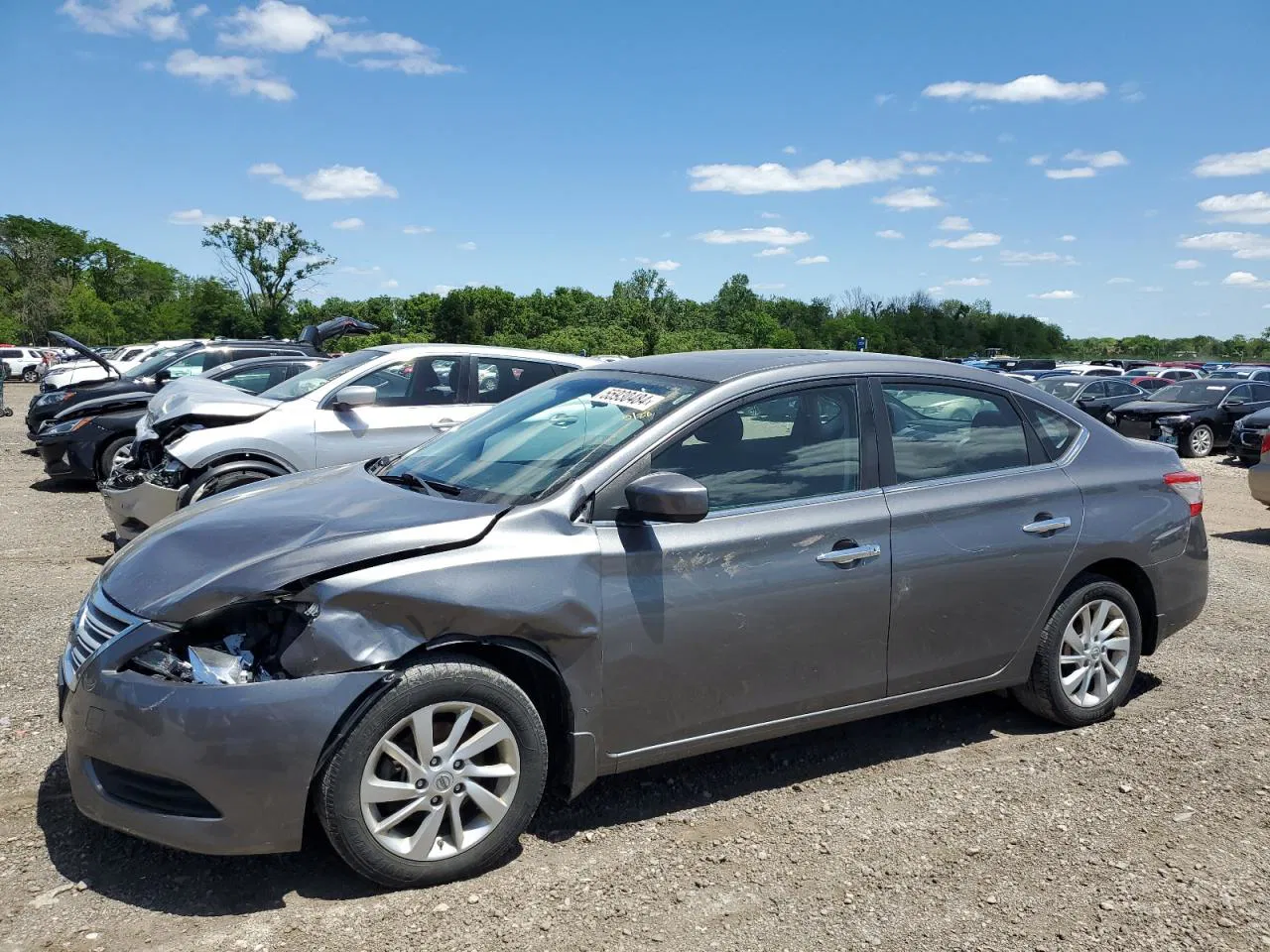 2015 Nissan Sentra S Gray vin: 3N1AB7AP5FY230198