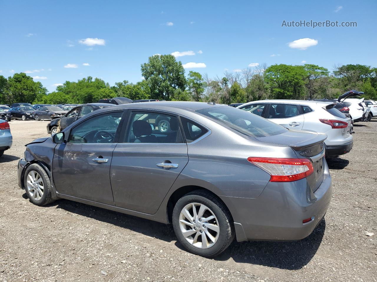 2015 Nissan Sentra S Gray vin: 3N1AB7AP5FY230198