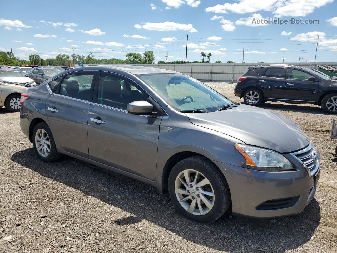 2015 Nissan Sentra S Gray vin: 3N1AB7AP5FY230198