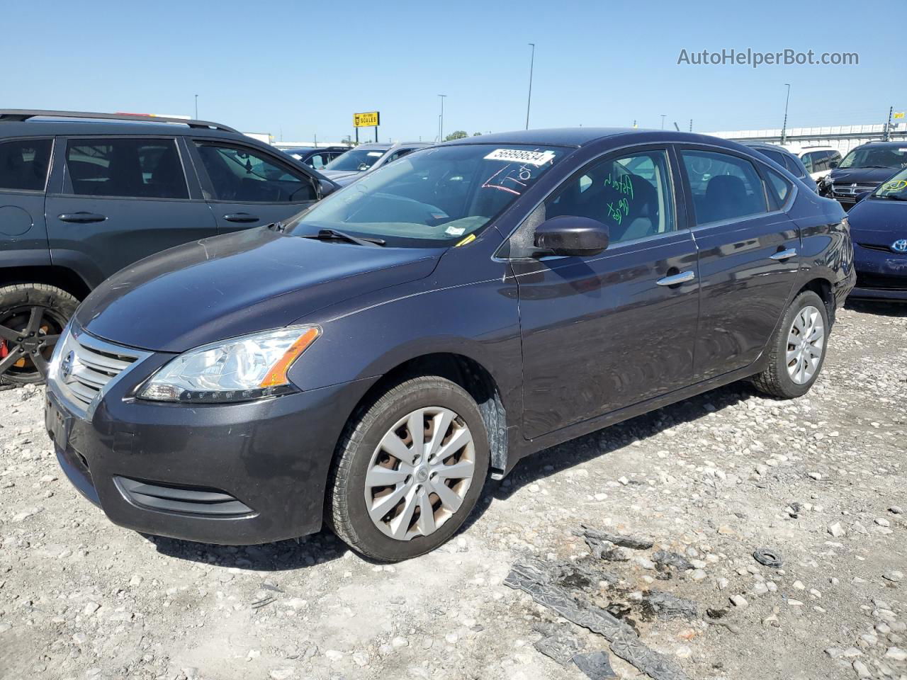 2015 Nissan Sentra S Серый vin: 3N1AB7AP5FY266702