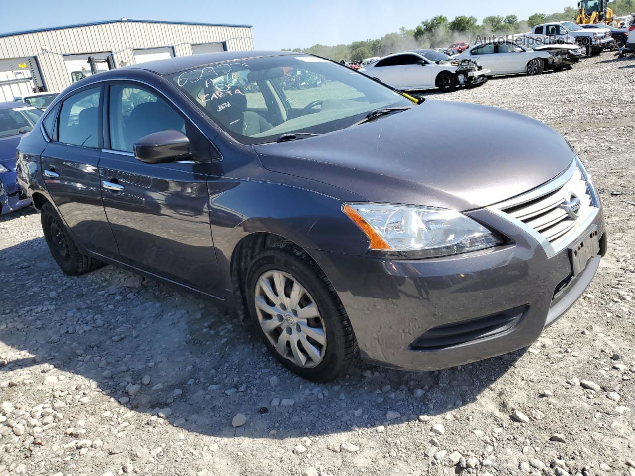 2015 Nissan Sentra S Gray vin: 3N1AB7AP5FY266702