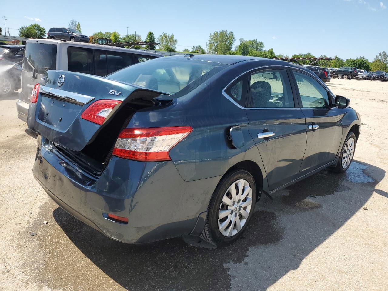 2015 Nissan Sentra S Blue vin: 3N1AB7AP5FY274136