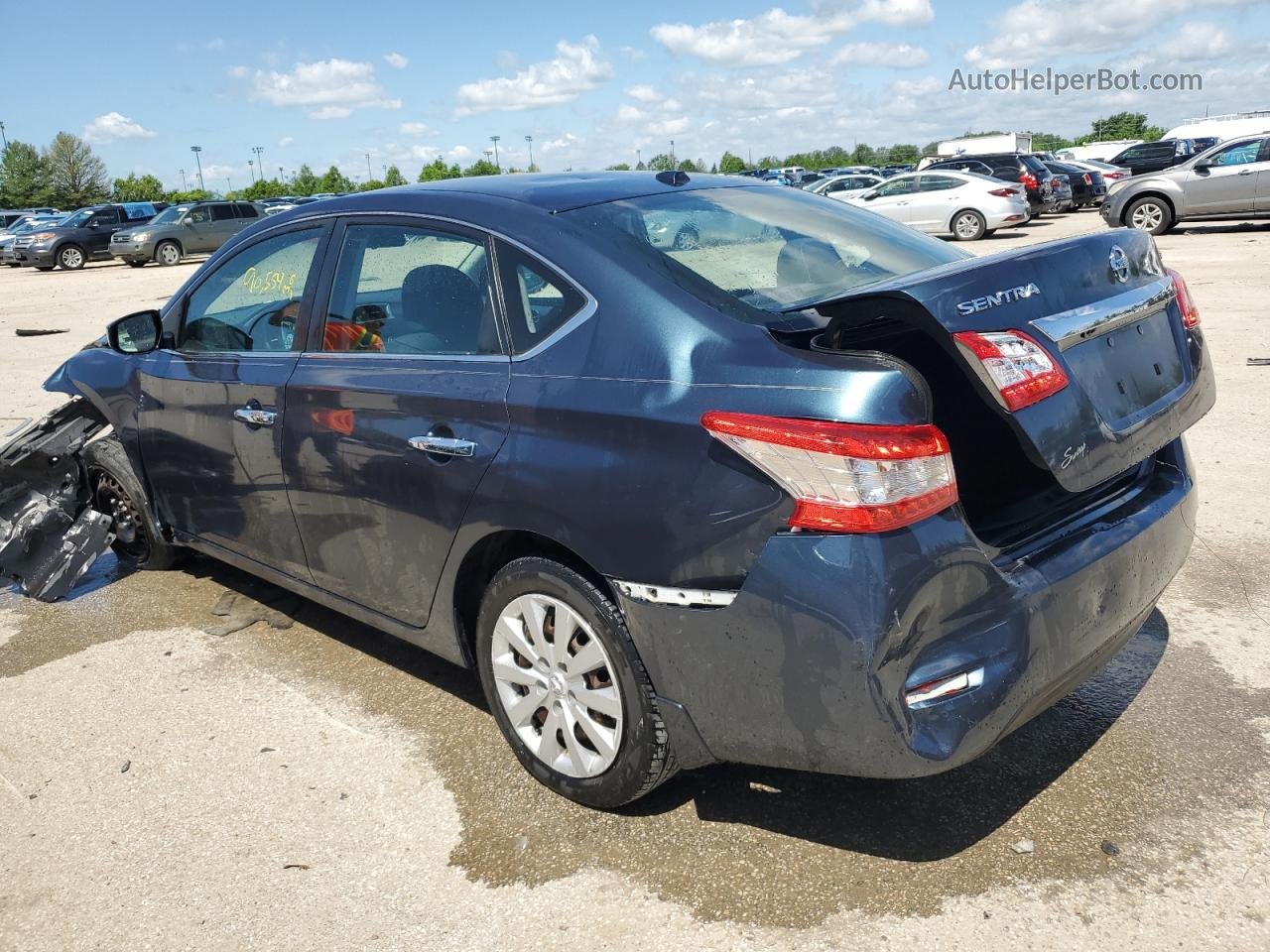 2015 Nissan Sentra S Blue vin: 3N1AB7AP5FY274136