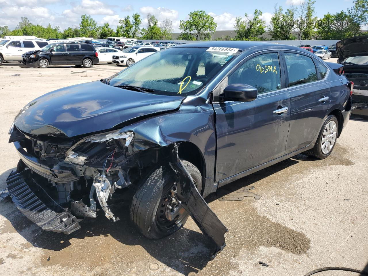 2015 Nissan Sentra S Blue vin: 3N1AB7AP5FY274136