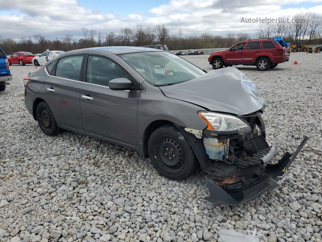 2015 Nissan Sentra S Gray vin: 3N1AB7AP5FY277506