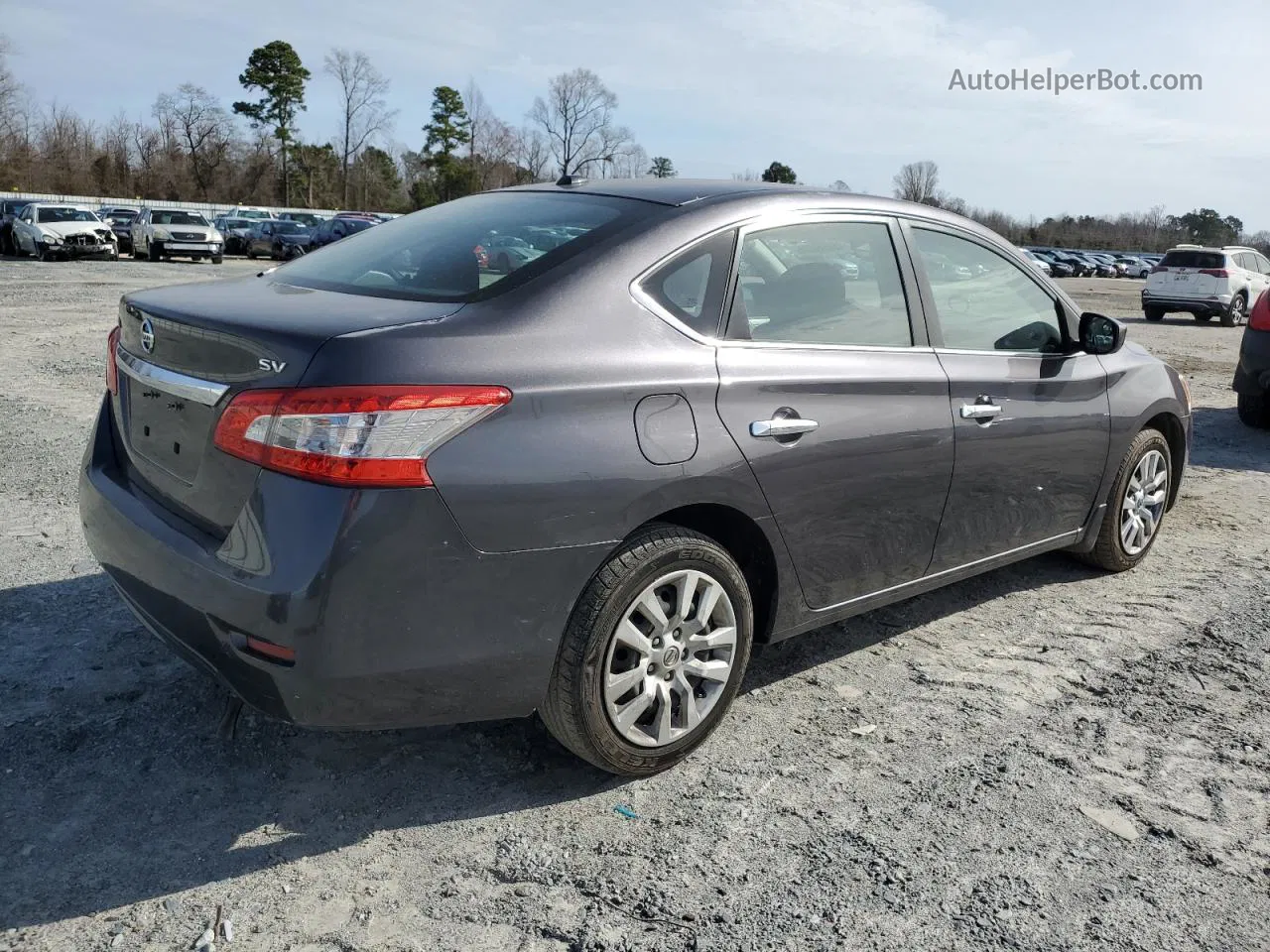 2015 Nissan Sentra S Серый vin: 3N1AB7AP5FY303103