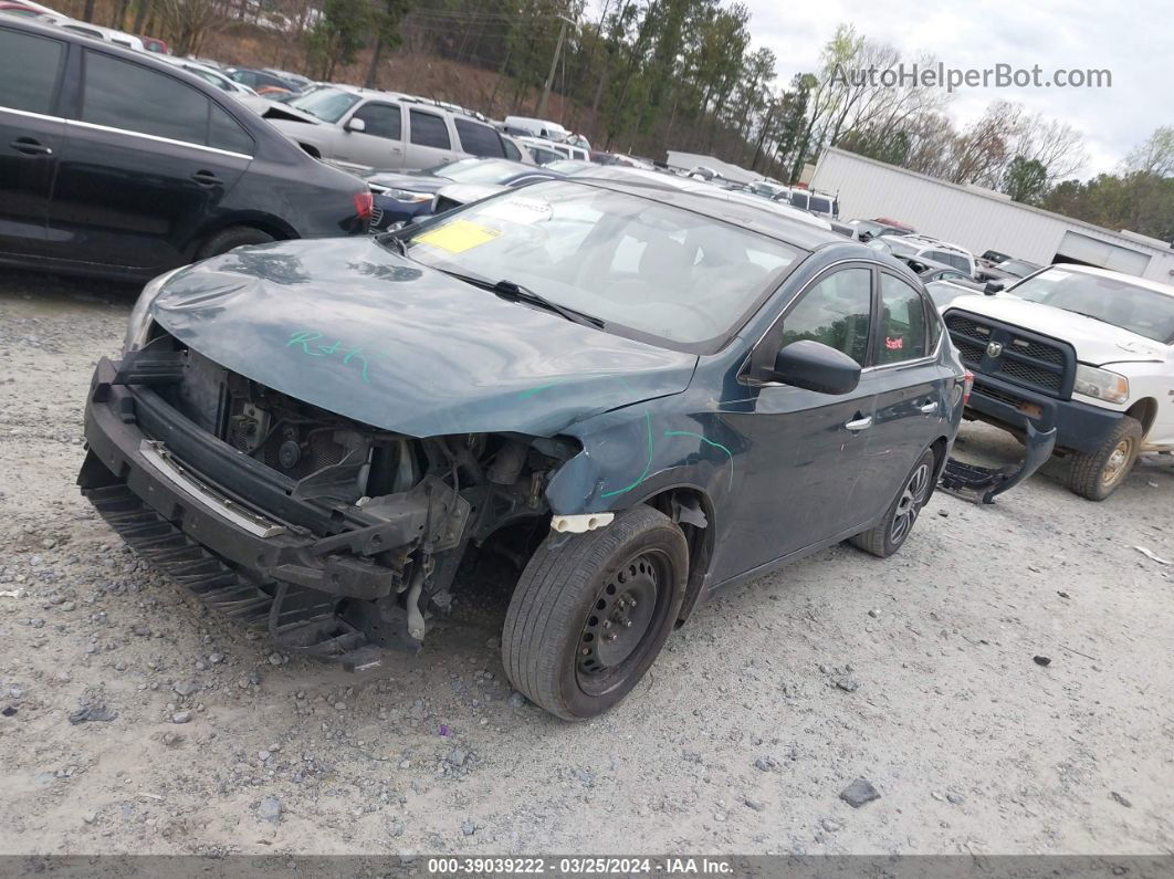 2015 Nissan Sentra Sv Blue vin: 3N1AB7AP5FY305160