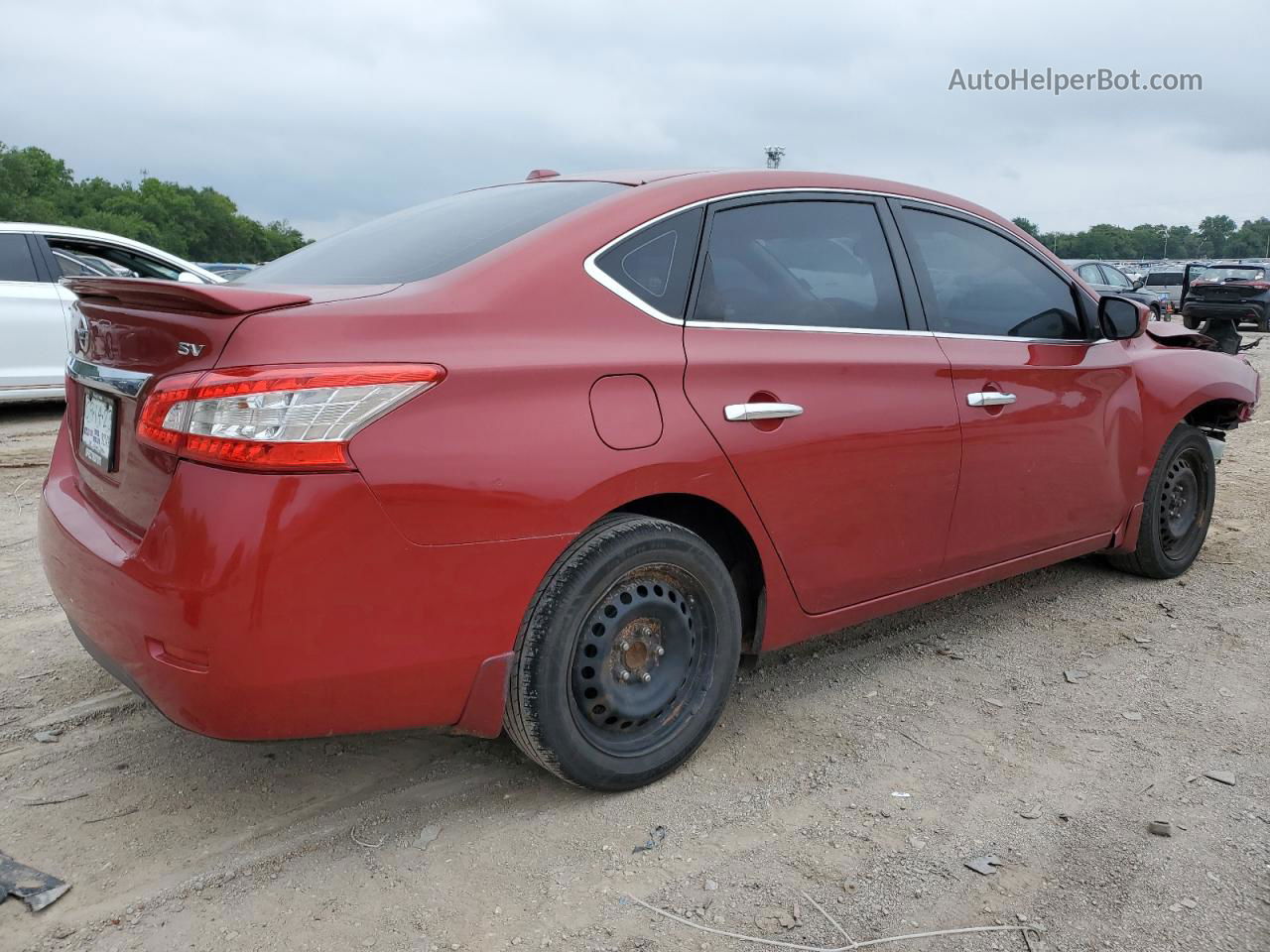 2015 Nissan Sentra S Burgundy vin: 3N1AB7AP5FY325912