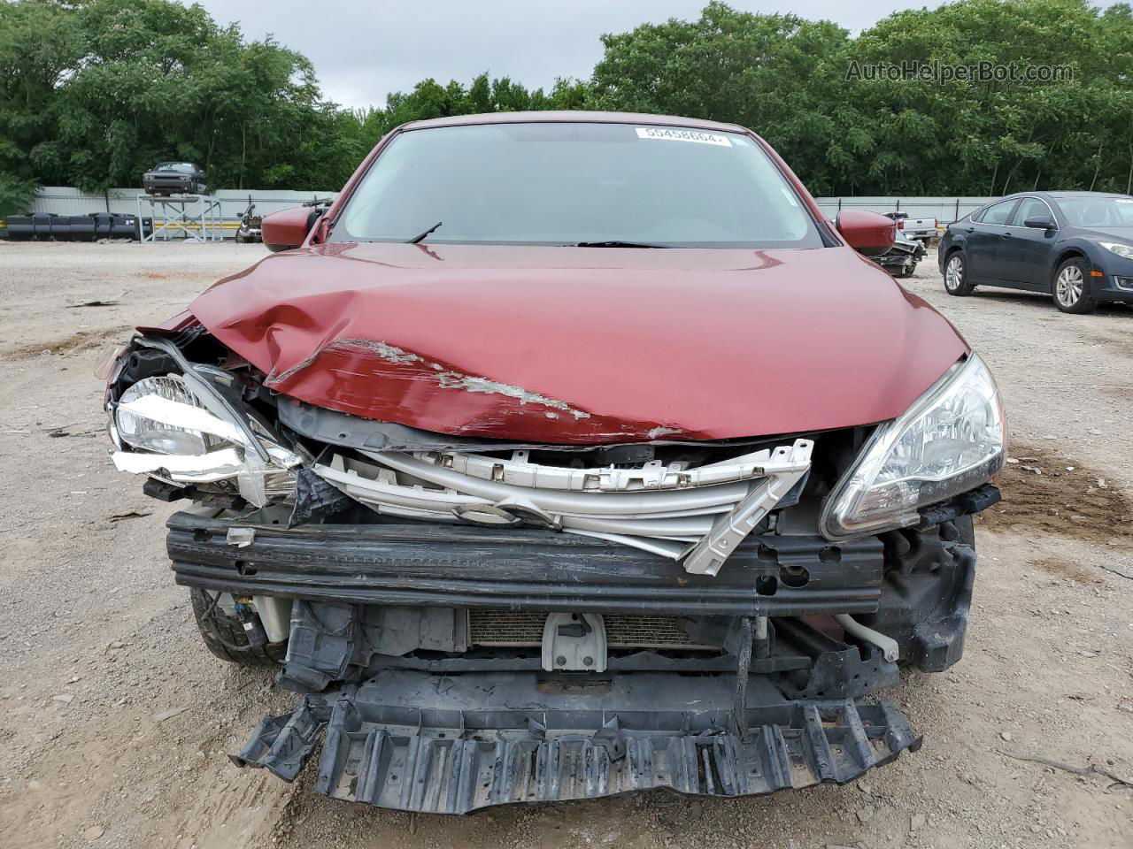 2015 Nissan Sentra S Burgundy vin: 3N1AB7AP5FY325912