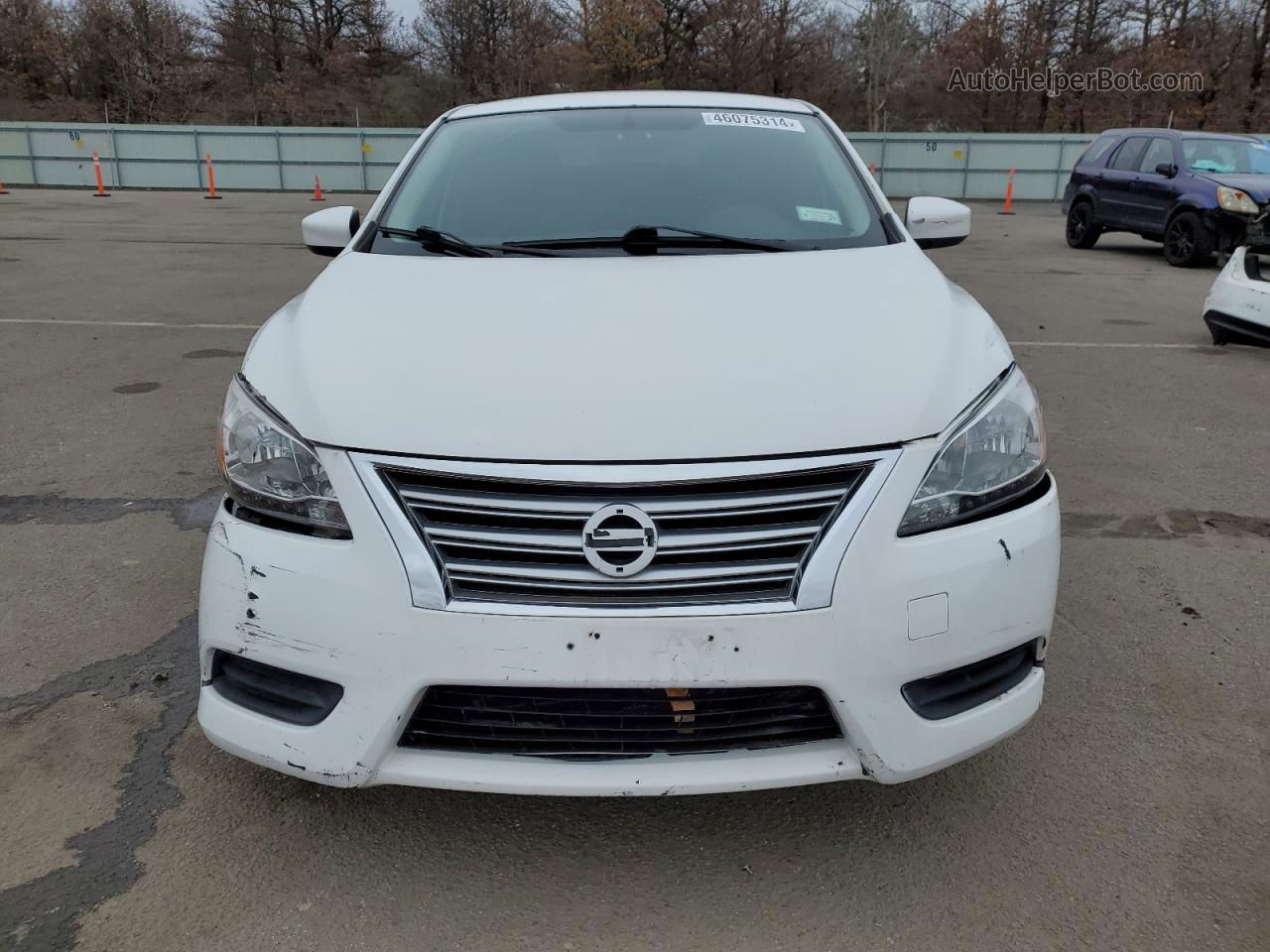 2015 Nissan Sentra S White vin: 3N1AB7AP5FY338658