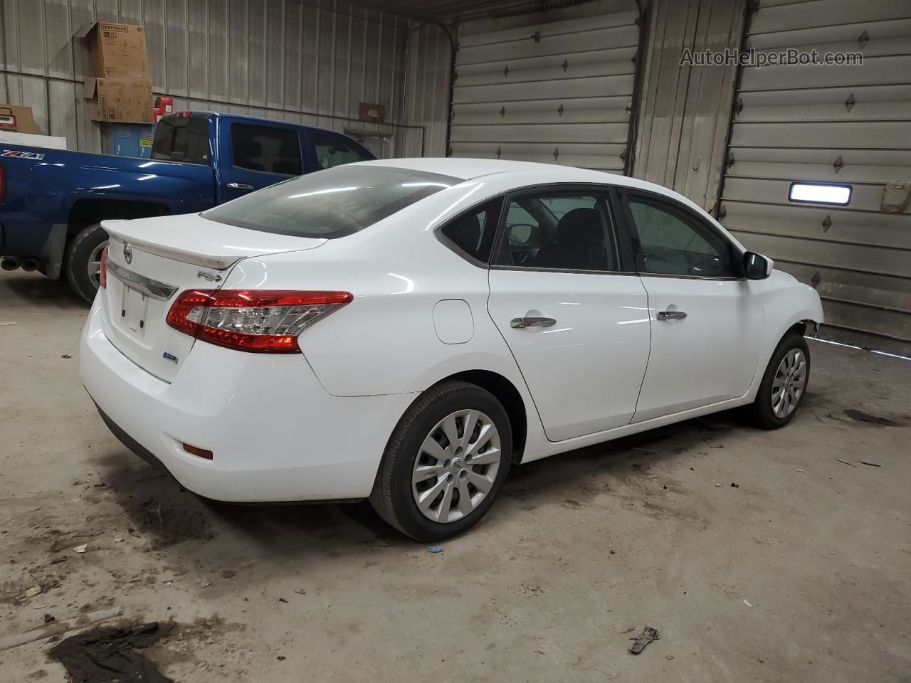 2015 Nissan Sentra S White vin: 3N1AB7AP5FY342211