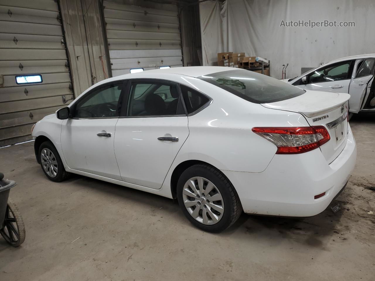 2015 Nissan Sentra S White vin: 3N1AB7AP5FY342211