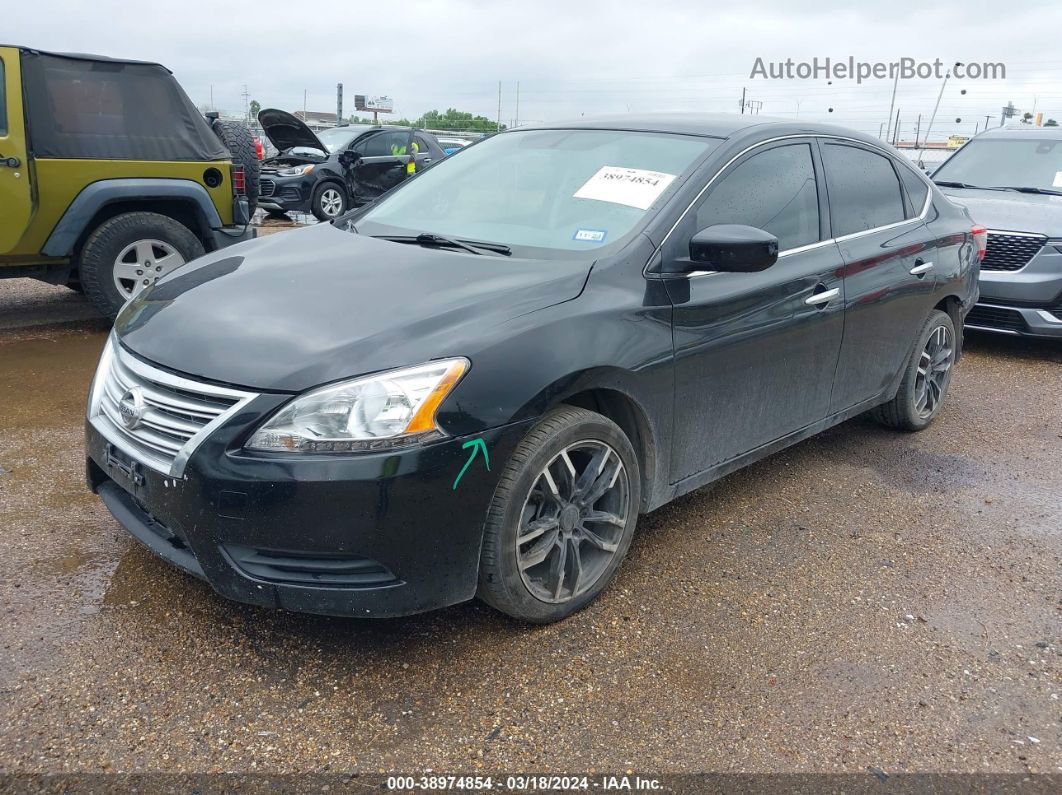 2015 Nissan Sentra S Black vin: 3N1AB7AP5FY347778