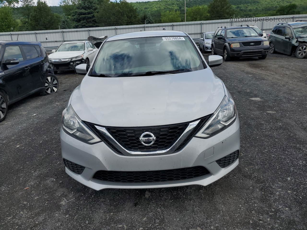 2016 Nissan Sentra S Серебряный vin: 3N1AB7AP5GL669187