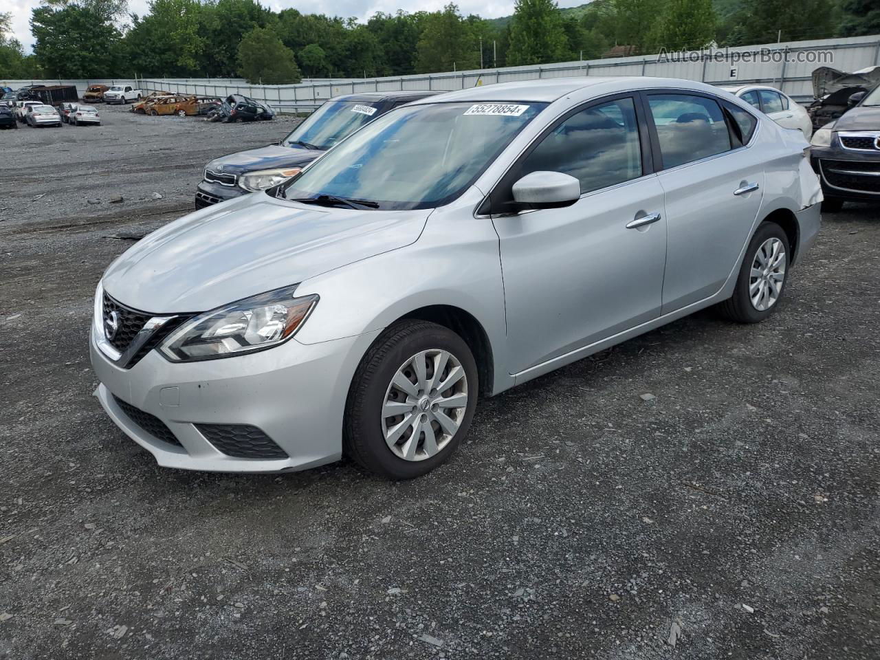 2016 Nissan Sentra S Серебряный vin: 3N1AB7AP5GL669187